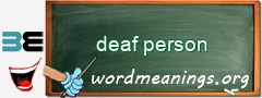 WordMeaning blackboard for deaf person